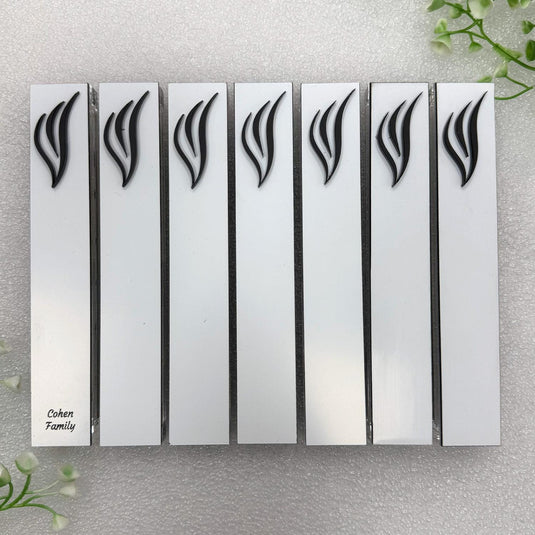 Personalized Acrylic Mezuzah Case, Family Name, Minimalist Jewish Decor