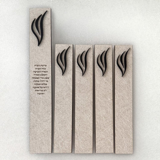 Acrylic Mezuzah Case "Our Home", Home Blessing, Minimalist Jewish Decor
