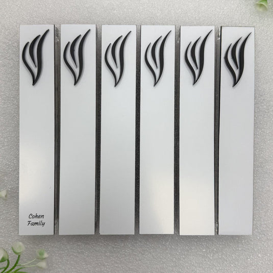 Personalized Acrylic Mezuzah Case, Family Name, Minimalist Jewish Decor