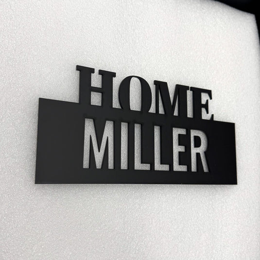 Personalized Acrylic Door Sign, Family Name Plaque, Outside Home