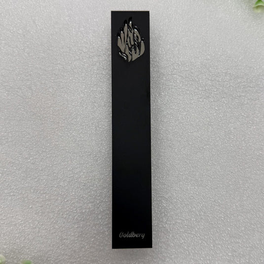 Personalized Acrylic Mezuzah Case, “HaEsh Sheli” Symbol, Family Name, Minimalist Jewish Decor