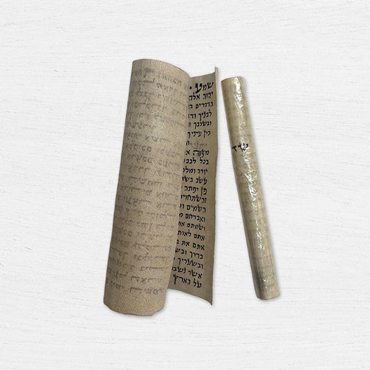 Kosher Mezuzah Scroll (Klaf) 10 cm (4") Written by a Certified Sofer in Israel