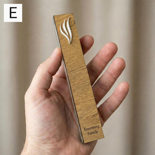 Personalized Acrylic Mezuzah (בית מזוזה) Case, Family Name, Minimalist Jewish Decor