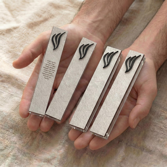 Acrylic Mezuzah Case (בית מזוזה), Home Blessing, Minimalist Jewish Decor
