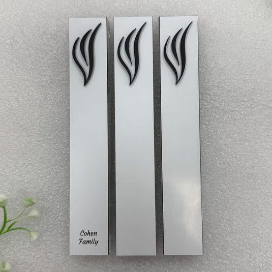Personalized Acrylic Mezuzah Case, Family Name, Minimalist Jewish Decor | מיוצר בישראל